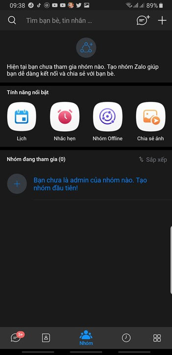 Giao diện Dark mode trên Zalo Android 4