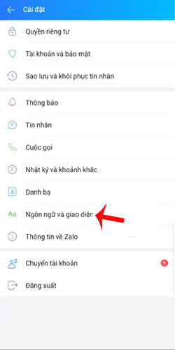 Giao diện và Ngôn ngữ