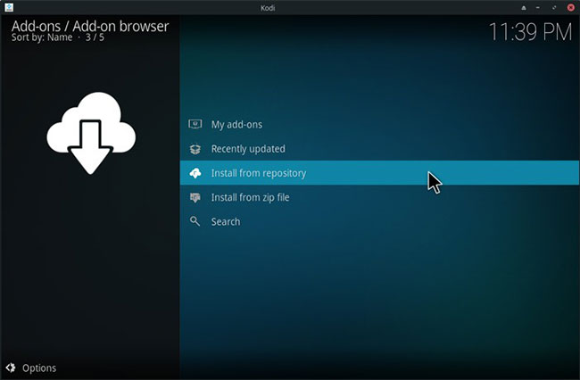 Chọn “Install from repository”