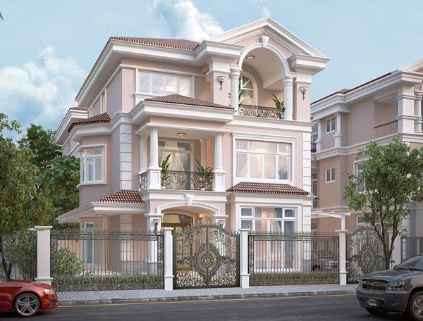 Mẫu biệt thự kiểu Pháp đẹp 11