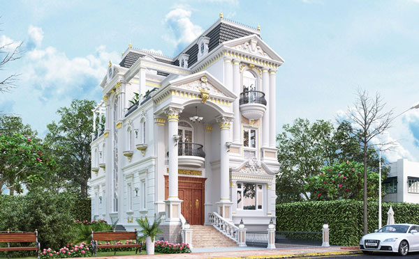 Mẫu biệt thự kiểu Pháp đẹp 13