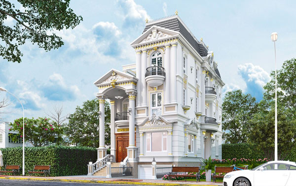 Mẫu biệt thự kiểu Pháp đẹp 14