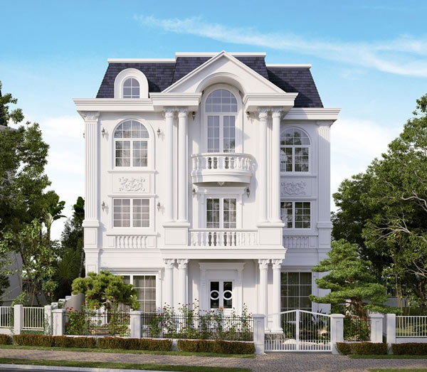 Mẫu biệt thự kiểu Pháp đẹp 21