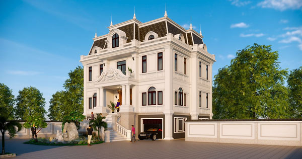 Mẫu biệt thự kiểu Pháp đẹp 23