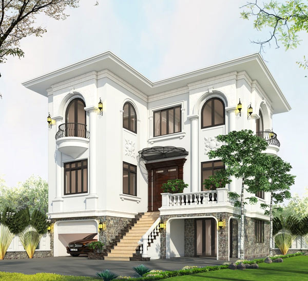 Mẫu biệt thự kiểu Pháp đẹp 26