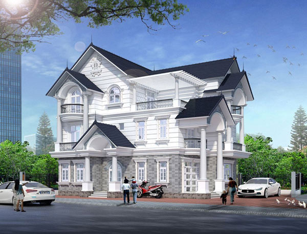 Mẫu biệt thự kiểu Pháp đẹp 9