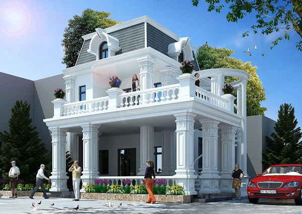 Mẫu biệt thự kiểu Pháp đẹp 3