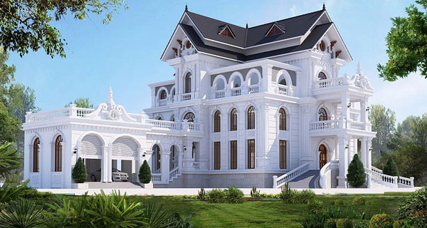 Mẫu biệt thự kiểu Pháp đẹp 7
