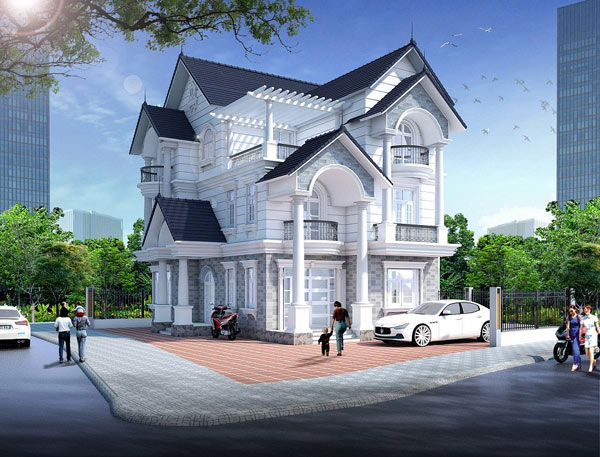 Mẫu biệt thự kiểu Pháp đẹp 10