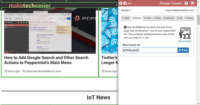 Data Miner cung cấp tùy chọn “View Element’s HTML”