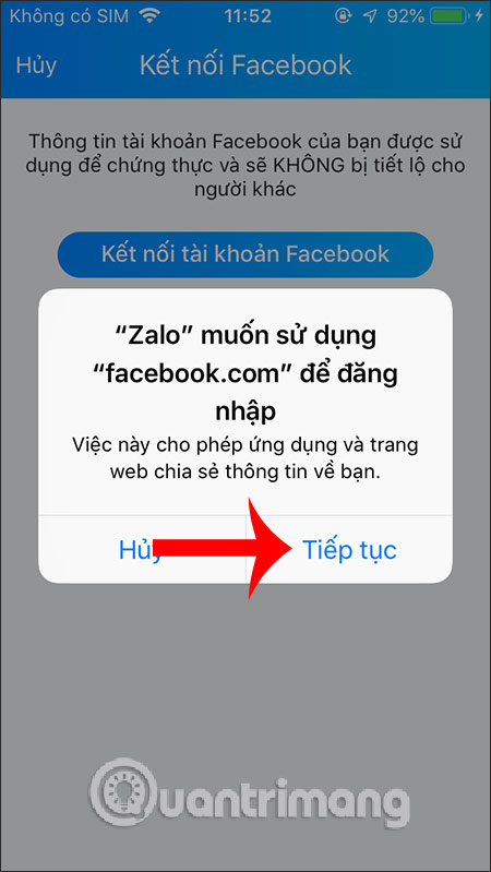Mở Zalo