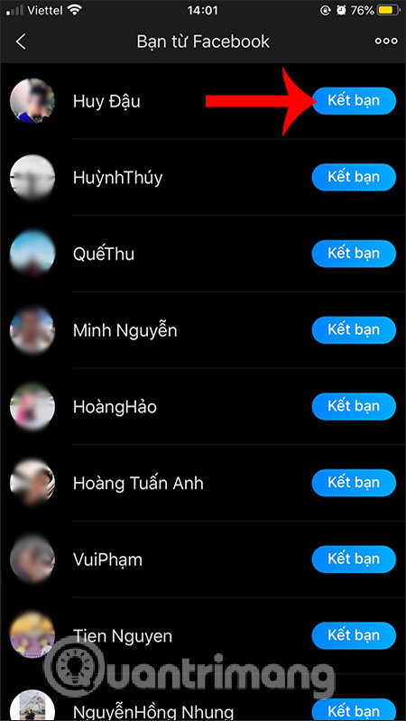 Kết bạn Facebook