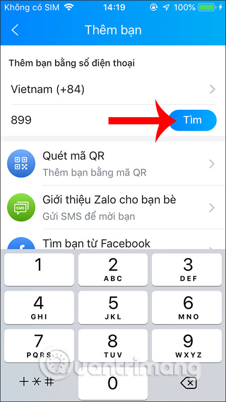 Nhập số điện thoại