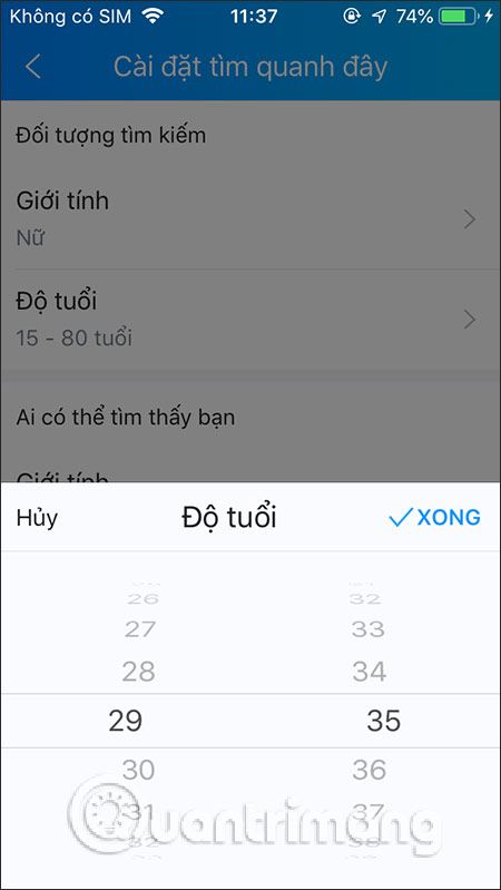 Đổi độ tuổi