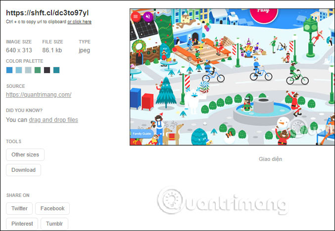 Giao diện chia sẻ