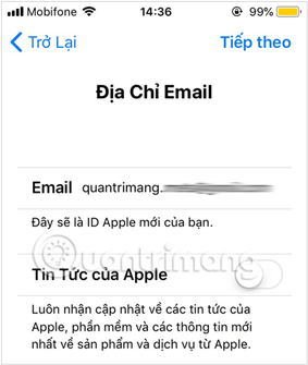 Tạo mật khẩu cho tài khoản ID Apple