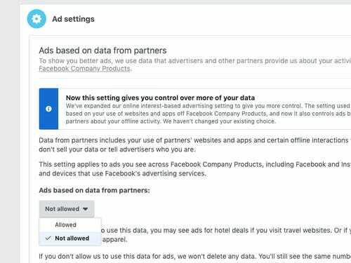 Người dùng có thể từ chối theo dõi hoạt động ngoài Facebook. Ảnh: Business Insider.