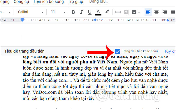 Cách chèn Header, Footer trong Google Docs - Ảnh minh hoạ 5