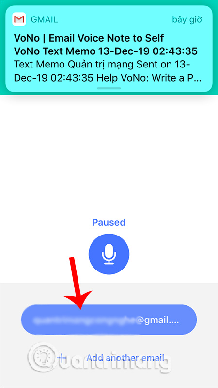 Gửi vào email cá nhân