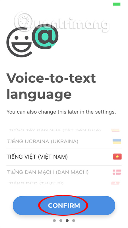 Chọn ngôn ngữ