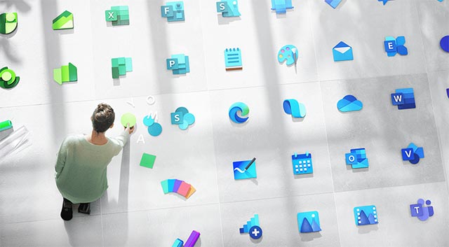 Microsoft thiết kế lại hơn 100 logo