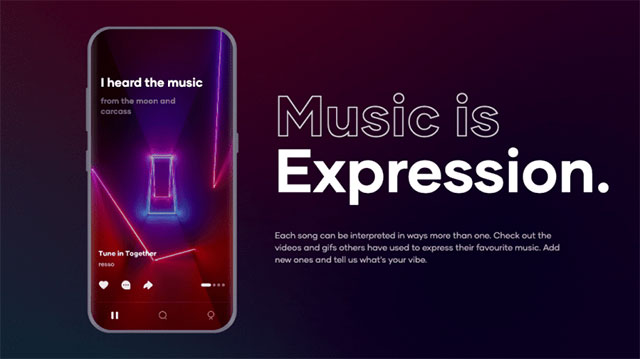 Giao diện đơn giản của Resso