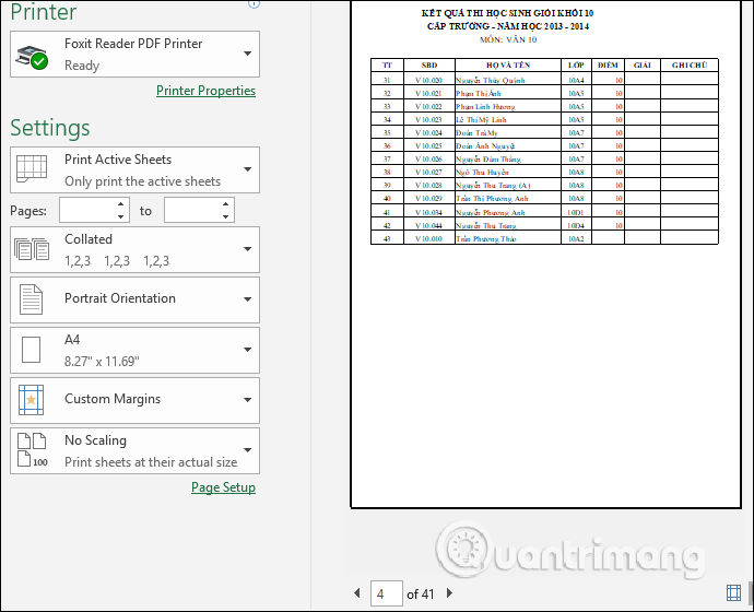 Cách in nhiều sheet trong Excel - Ảnh minh hoạ 7