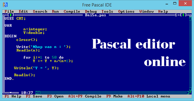 Trình biên dịch Pascal Online - QuanTriMang.com