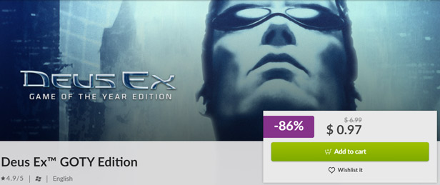Deus Ex™ GOTY Edition - giảm 86%