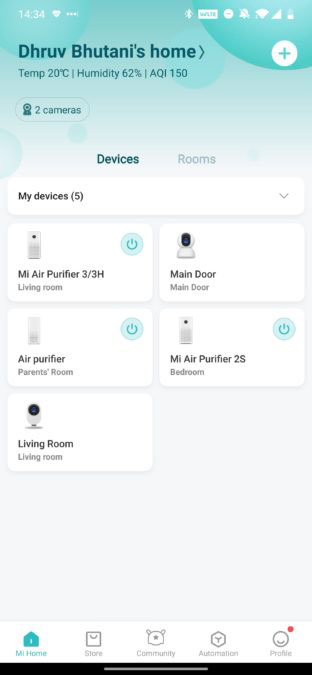 Bộ lọc mới bao gồm tích hợp sâu với ứng dụng Mi Home của Xiaomi