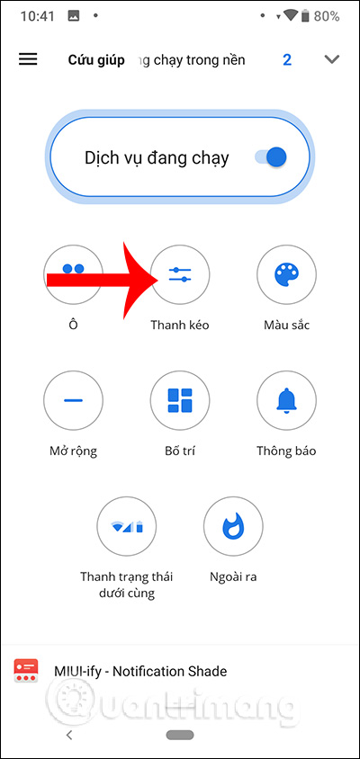 Tùy chỉnh thanh kéo