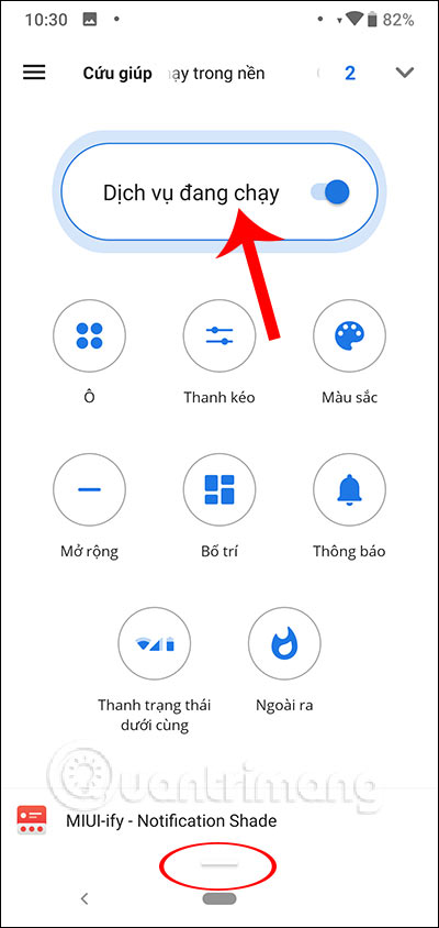 Bật tính năng
