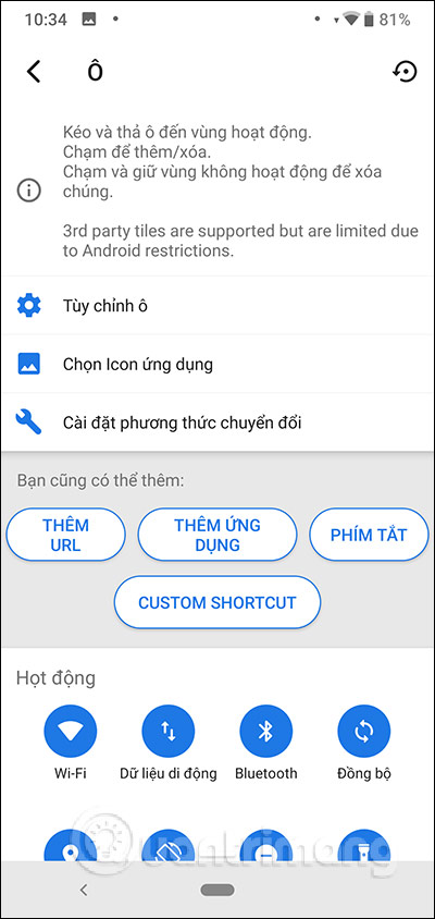 Chọn nội dung muốn thêm