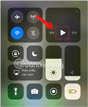 Open Control Center and select Play button to run