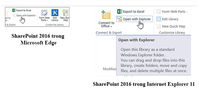 Sử dụng SharePoint trong Windows 10