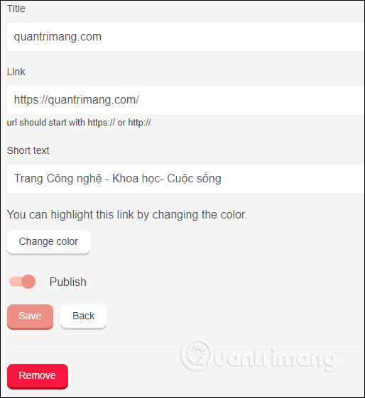 Chỉnh sửa nội dung