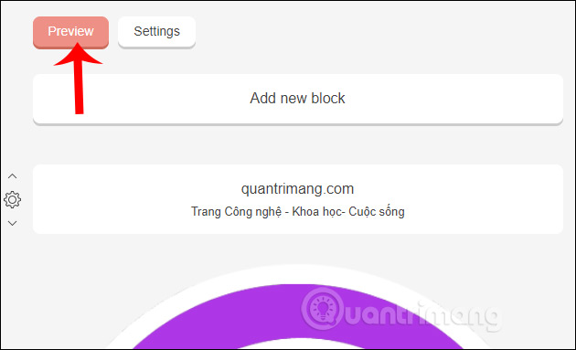 Xem trước trang chia sẻ