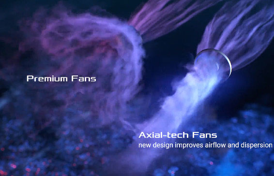 Các lá cánh quạt được bao viền, có tác dụng như một cái ống hướng khí