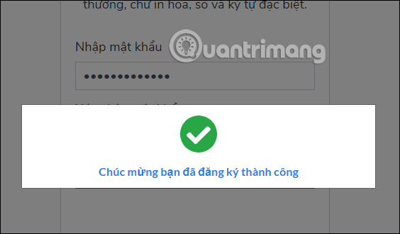 Đăng ký thành công 