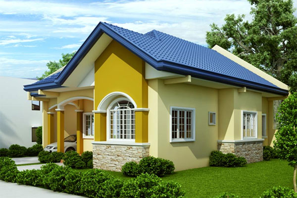 Mẫu nhà cấp 4 nông thôn mái tôn giả ngói đẹp 9