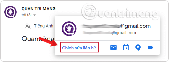 Thêm danh bạ vào Gmail thành công