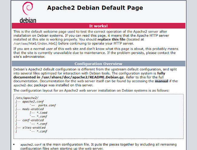 Bạn sẽ thấy xác nhận rằng Apache đã được cài đặt