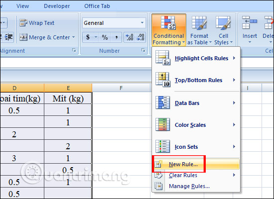 Cách tính và tô màu ô trống trong Excel - Ảnh minh hoạ 4