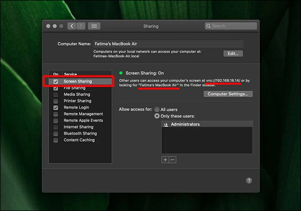 Chia sẻ màn hình