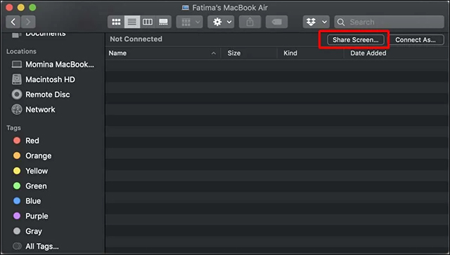 Nhập tên thiết bị muốn truy cập