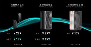 Xiaomi ra mắt 2 bàn phím cơ và chuột không dây kiểu cổ điển lạ mắt
