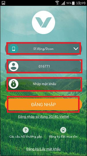 Đăng nhập tài khoản