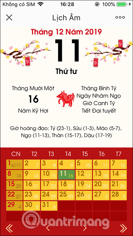 Tra cứu lịch