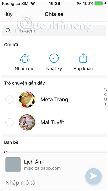 Chia sẻ lịch âm