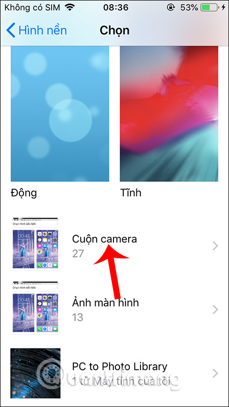 Chọn album ảnh